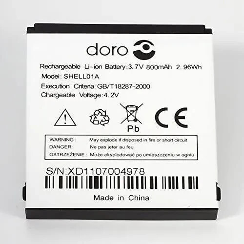 Genuine doro shell01a battery - doro,