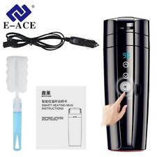 12V 24V Car Electric Kettle Travel Coffee Mug Heater - Stainless Steel, LCD Temp