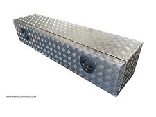 ALLOY CHEQUER TRAILER DROP SIDE 3.5 FORD TRANSIT TIPPER TOOL BOX 1000X300X350