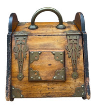 Antique wooden fireside coal - fireside,