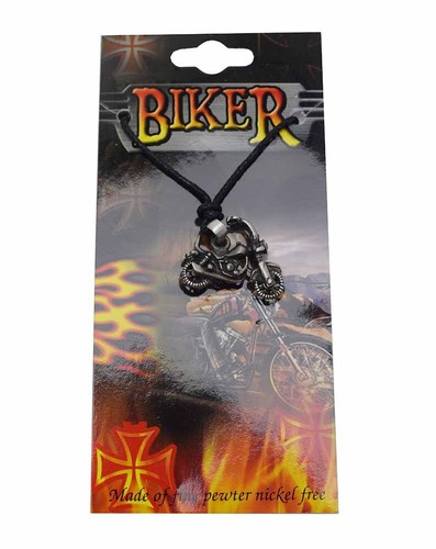 Pewter pendant motorbike - pendant,