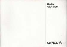 Opel Radio Car 300 manual 1996