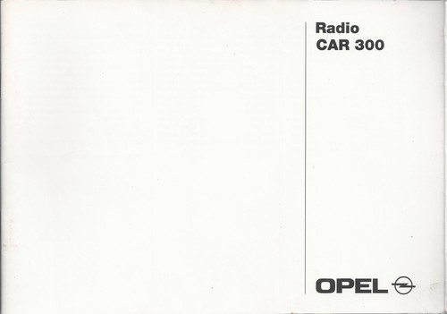 Opel radio car 300 operating - car,