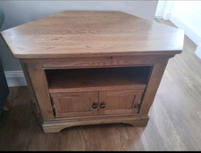 Solid oak Corner TV Unit