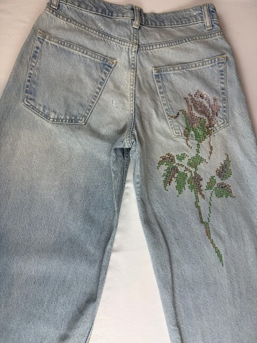 Zara light blue embroidered - blue,
