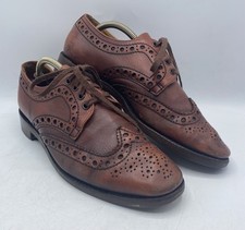 Loake 762 UK 7.5 Chester Tan Brown Leather Brogues Wingtip England Dress Shoes