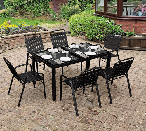 Garden dining table and chairs - and,