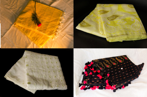 Elegant soft jamdani saree - soft,