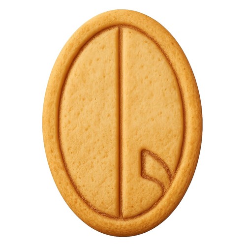Egg shape surf - shape, cookie
