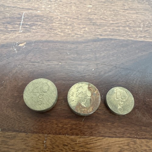 Antique brass coin weights - 3,