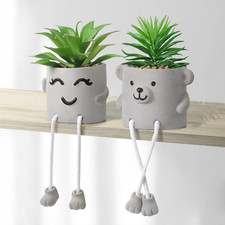 Set of 2 Mini Fake Plants in