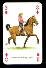 1 x playing card: Tennessee Walking horse ≠ 3 of Diamonds ≠ ZU 04