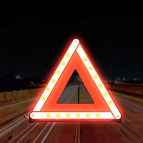 Large warning triangle car - warning,