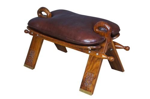 Moroccan leather rosewood - leather,