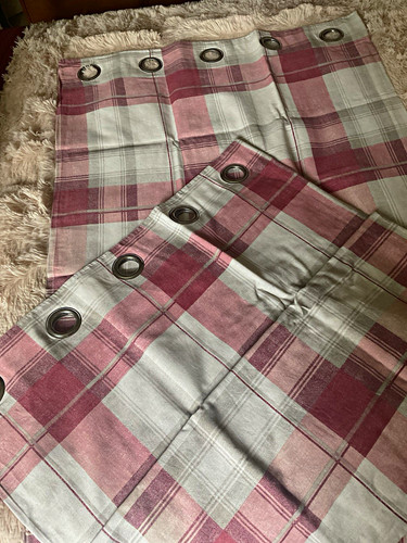Red cream tartan - red, /