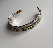 Feather Silver Toned Bangle