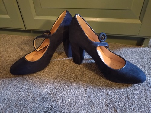 Navy suede mary - suede,