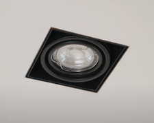 Ceiling Downlight Square Black Recessed QAZQA Oneon Rotating Single spot GU10
