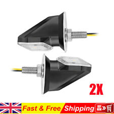2X Motorcycle Motorbike Turn Signal Indicators Light Lamp LED Amber
