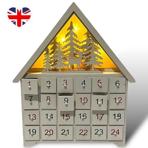 Chalet advent calendar - chalet, white