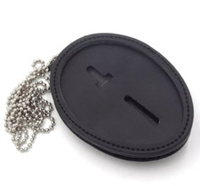 Genuine Leather Oval Badge