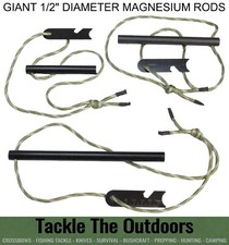 Giant Firesteel Magnesium Rod Fire Starter Flint Steel Camping Survival Lighter