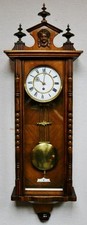 Rare Antique German 8 Day Mahogany Vienna Regulator Timepiece Wall Clock