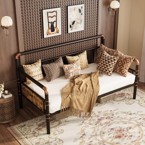 Metal daybed frame single sofa - metal,
