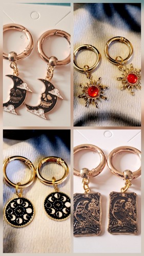Gothic boot charms moon - 4x,