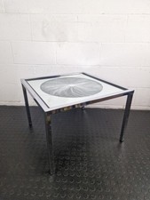 Vintage Coffee Table Retro 1970s Chrome + Mirror, Rare Collectable 