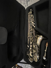 Vintage brushed alto saxophone used, perfect condition with hard Case