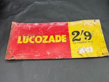 ANTIQUE LUCOZADE ADVERTISING SIGN METAL SHOP DISPLAY RETRO SODA SIGN