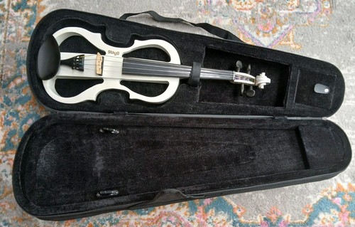Stagg white violin with - white,