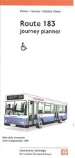 LONDON BUSES - SOVEREIGN ROUTE 183 NEW TIMETABLE - SEP 1999