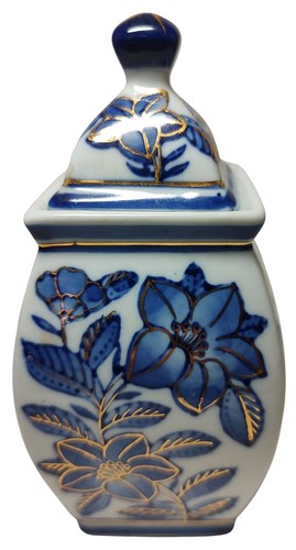 Vintage ginger jar blue - jar,