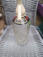 Vintage Retro Schweppes Etched Glass Soda Water Syphon Bottle