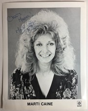 Marti Caine Hand Signed 1970s Publicity Photograph British Entertainer