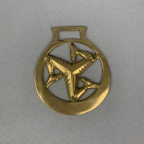 Vintage horse brass triskelion - vintage,