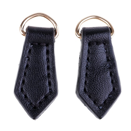 2pcs leather zipper tags fixer - tags,