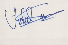 Vidal Sasson signed 4x6 index