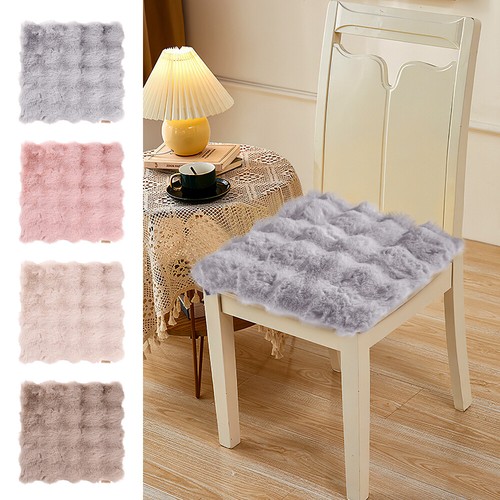 Faux rabbit plush chair seat - chair,