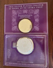 2 Silver-Plated  Coasters