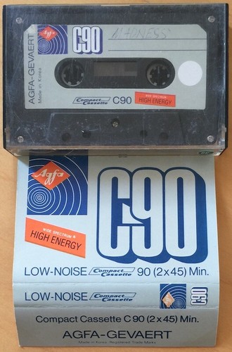 Agfa c90 vintage used - vintage, cassette