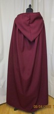 DARK RED  HOODED CAPE/CLOAK - HALLOWEEN - KING - QUEEN - PRINCES