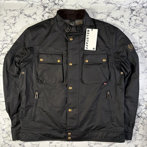 Belstaff mens black - belstaff, waxed
