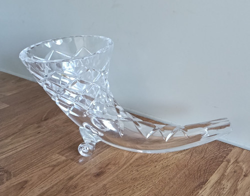 Lead crystal glass cornicopia - crystal,