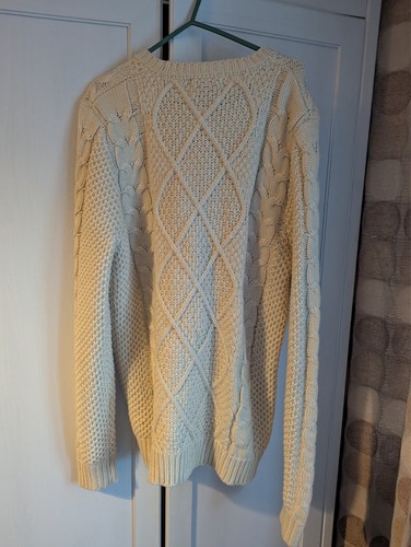 Topman knitted cream jumper - topman,