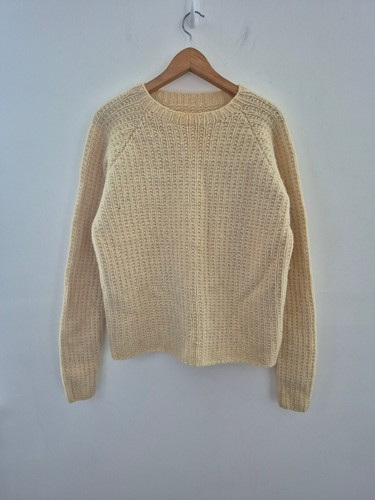 Hand knitted aran style ribbed - knitted,