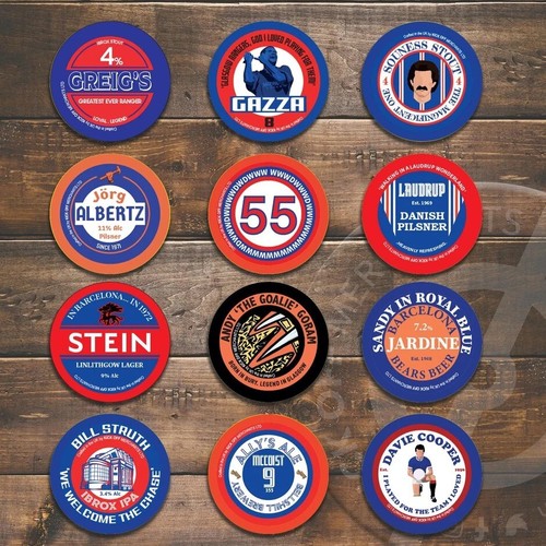 Glasgow rangers beer mats - rangers,