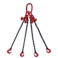Grade 8 4-Leg Chain Sling 10MM With Sling Hook Lifting WLL 6.7T  + Shorteners